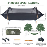 1 x RAW Customer Returns Night Cat Hammock Tent with Mosquito Net Waterproof Rain Fly For 1 Person Hiking Camping in Garden Backyard Wild - RRP €136.58