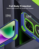 1 x RAW Customer Returns MobNano Hybrid Magnetic Transparent Case for iPhone 14 Pro Case Compatible with MagSafe Shockproof Bumper Transparent Strong Magnet Mobile Phone Case Clear Silicone iPhone 14pro Case - Blue Yellow Green - RRP €16.99