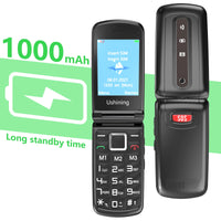 1 x RAW Customer Returns uleway senior mobile phone flip phone mobile phone with large buttons and without contract, dual SIM pensioner GSM mobile phone with SOS emergency call button large button mobile phone - RRP €35.28