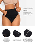 1 x RAW Customer Returns FeelinGirl Shapewear Thong Women s Tummy Control Panties Seamless Mid Waist Girdle Briefs Shaping String Abdomen Double Layer Black M L - RRP €22.99