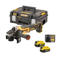 1 x RAW Customer Returns Dewalt 18 Volt 125 mm cordless angle grinder DCG405P2 800 watts, brushless motor, epoxy resin armored windings, electronic clutch and brake, including 2x 5.0 Ah batteries and charger  - RRP €24.0