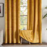 1 x Brand New EMEMA 2 Panels Soft Velvet Thermal Blackout Curtains Temperature Control Eyelet Curtains for Bedroom Living Room Elegant Decoration 140 x 260 cm Orange - RRP €57.98