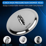 1 x RAW Customer Returns 20cm Round Rain Shower - Voolan Circular High Pressure Shower Head Made of 304 Stainless Steel - Comfortable Showering Experience Even at Low Water Pressure - Can Be Installed on the Wall or Ceiling Chrome  - RRP €23.57