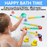 1 x RAW Customer Returns Jiosdo bath toy, bath toy for children, DIY marble run bath toy from 3 4 5 6 years, baby bath toy with suction cups, water toy children s bathing fun gift girl boy 44 pieces  - RRP €22.99