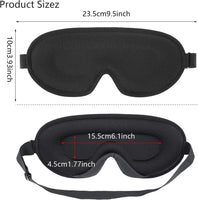 4 x Brand New Everyday Sleep Mask Super Smooth Eye Mask Lightweight Comfortable Soft Silk Travel Sleep Shift Work Meditation Black - RRP €26.6