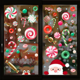 55 x Brand New WALPLUS Christmas Window Stickers Christmas Decals Double Sided Electrostatic PVC Reusable Removable Glass Mirror Santa Claus Rudolph In Candyland 85 Pieces - RRP €1207.25