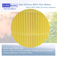 1 x RAW Customer Returns PUREBURG 2 Pack Replacement 4 Stage HEPA Filter Compatible with RENPHO AP-088 RP-AP088 RP-AP088W RP-AP088B Air Purifier Part Number RP-AP088-F1, RP-AP088-F2 - RRP €40.15