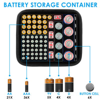 1 x RAW Customer Returns Linkidea Battery Storage Case Organizer with Tester BT-168, Safe Carrying Battery Case Holder - Holds 76 Various Sizes AA AAA 9V CD Batteries with Battery Tester - RRP €19.05