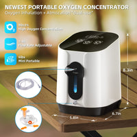 1 x RAW Customer Returns Creliver 2 in 1 Portable Oxygen Concentrator, 1-4 L min Adjustable 90 High Concentration Oxygen Maker Rod with Anion Function, Timer Function for Car, Home and Travel Use - RRP €302.51