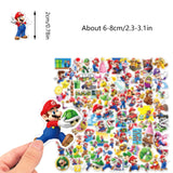 1 x RAW Customer Returns Mario Stickers, 100pcs Mario Stickers, Mario Cartoon Stickers, Mario Vinyl Waterproof Stickers, for Scrapbook Laptop Photo Album Skateboard Motorcycle Car, Gifts for Kids - RRP €20.4