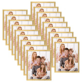 1 x RAW Customer Returns Hoikwo 18 pieces picture frames 20 x 25 cm, gold photo frame collage set for living room, bedroom, children s room, office, staircase, hallway, wall or table stand - RRP €32.66