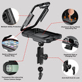 1 x RAW Customer Returns iMESTOU Waterproof Motorcycle Phone Mount Bike 1 Ball Cell Phone Holder for Rearview Mirror Installation with Anti-Theft Double Base Arm 720 Rotation for 5.5 -6.8 Smartphones Size L  - RRP €33.53