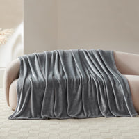 1 x RAW Customer Returns WAVVE Cuddly Blanket Fluffy Blanket Fleece Blanket - Sofa Blanket 230x270 cm Living Blanket Couch Blanket, Grey Blanket Sofa Light, Large Blanket Huge Sofa Throw Soft - RRP €30.99