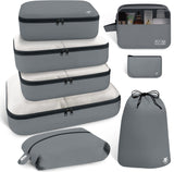 2 x RAW Customer Returns HOTOR Suitcase Organizer - 8 Pieces, Lightweight Packing Cubes for Travel, High-Quality Travel Organizer, Space-Saving Suitcase Organizer Set, Waterproof Travel Essentials - RRP €22.18