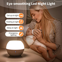 1 x RAW Customer Returns Fitop LED Night Light Children, Nursing Light Baby Eye Protection Bedside Lamp with Touch Switch Control, Night Lights Dimmable Warm White RGB Light, USB Rechargeable, Best Night Companion Gift - RRP €19.15