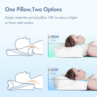 1 x RAW Customer Returns Elegear Memory Foam Pillow with Cooling Pillowcase, Pillow for Neck Pain, Side Sleeper Pillow, Ergonomic Pillow, Orthopedic Pillow for Side, Back, Stomach Sleepers 63x 10 14 x36CM - RRP €28.06