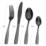 1 x RAW Customer Returns Cutlery Set, Bettlife 16 Piece Stainless Steel Dinnerware Set, Knife and Fork Set, Service for 4, Unique Pattern Design, Dishwasher Safe, Easy to Clean Black Diamond - RRP €20.4