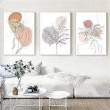 1 x RAW Customer Returns TROYSINC Set of 3 Posters, Premium Abstract Canvas Pictures, Art Line Beige Wall Pictures, Aesthetic Pictures, Stylish Art Prints for Living Room Decoration Style B, 40 x 60 cm  - RRP €22.18