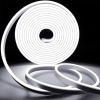 1 x RAW Customer Returns KSIBNW LED Strip 220v Flexible Neon, Waterproof IP65, 2 Meters 120 led m, Cold White, LED Neon Light Lighting for Bedroom, Bar, Games Room, Birthday, with Adapter and Controller - RRP €19.18