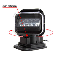 1 x RAW Customer Returns PICAA 5D Emergency Searchlight LED Work Light, Portable Magnetic Base 50W Spot, 360 Rotation LED Work Lamp with Remote Control, 12V 24V Driving Lights Lamp for Car 4x4 SUV - RRP €106.99