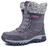 1 x RAW Customer Returns AARDIMI Warm Lined Winter Shoes Women s Snow Boots Waterproof Outdoor Trekking Hiking Shoes Size 35-42 Gray, 37 EU  - RRP €48.99