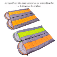 1 x Brand New Camping Sleeping Bag, 3 Season Sleeping Bag with Hood Envelope, Indoor Outdoor Adult Winter Sleeping Bag for Backpacking Hiking Travel with Compression Bag Orange Grey Zipper L  - RRP €49.99