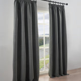 1 x RAW Customer Returns Topfinel 100 Blackout Curtains Ruffle Tape Curtains Opaque Linen Curtains Grey Set of 2 140 x 160 cm Blackout Curtains Decoration Living Room Bedroom - RRP €10.07