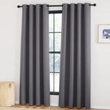 1 x RAW Customer Returns KGORGE Blackout Curtains Gray Opaque Curtains Set of 2 220 x 140 cm H x W Thermal Curtain Heat Protection Door Indoor Bedroom Curtains and Curtains with Eyelets Opaque Curtain - RRP €37.95