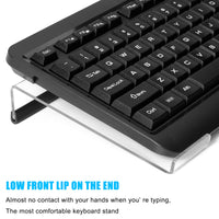 1 x RAW Customer Returns Computer Keyboard Stand Keyboard Tray Ergonomic Acrylic Transparent Angle for Typing Gaming Desk Office Home School Wrist Rest - RRP €17.11