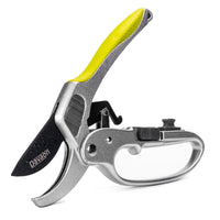 1 x RAW Customer Returns Davaon professional garden shears with ratchet mechanism - anvil shears for branches, plants and hedges - 5 x more cutting strength with less effort - premium garden tool - RRP €15.79