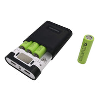 2 x RAW Customer Returns Power bank charger set with 8000mAh 2000mAh 4 ,2USB, 5V2A Portable DIY PowerBank,2-in-1 portable charger with four 3.7V lithium batteries - RRP €51.62