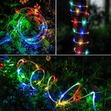 1 x RAW Customer Returns Wlevzzor Solar Fairy Lights Outdoor, 22M 200 LED Solar Fairy Lights Outdoor with 8 Modes PVC Hose Outdoor Solar Fairy Lights for Garden, Patio, Balcony, Wedding, Party Decorations Colored Light  - RRP €17.99