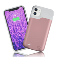 1 x RAW Customer Returns HUOBAO Battery Case for iPhone 11, 5000mAh Additional Battery Charging Case Battery Case Cell Phone Case, Battery Case Power Bank Case for iPhone 11, Ultra Thin and Portable Battery Case 6.1 inch Rose Gold  - RRP €32.58