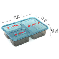 1 x RAW Customer Returns Youngever 7 Pack Meal Prep Boxes, Large Bento Lunch Boxes, Reusable Meal Prep Boxes, Meal Containers, 3 Compartments Lunch Box 3 Compartments  - RRP €24.99