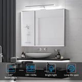 1 x RAW Customer Returns Aourow LED mirror light bathroom 10W, 40CM 820LM mirror lamp bathroom, cold white 6500K IP44 waterproof bathroom lamp mirror CLASS II 230V mirror cabinet lighting - RRP €26.99