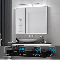 1 x RAW Customer Returns Aourow Bathroom Mirror Lamp 10W, 40CM 820LM Bathroom Mirror Light, Cold White 6500K IP44 Waterproof LED Bathroom Mirror Lamp for Bathroom and Mirror Cabinet CLASS II - RRP €26.99