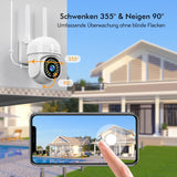 1 x RAW Customer Returns DIDseth 2K outdoor surveillance camera WiFi, WiFi IP camera, 3MP PTZ camera outdoor with 30m color night vision, motion detection, automatic tracking, humanoid detection, IP66 - RRP €35.28