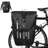 1 x RAW Customer Returns HIKENTURE bicycle bag for luggage rack, bicycle pannier bag 27L, bicycle bags waterproof including shoulder strap, bicycle bag rear wheel bag shoulder bag for bicycle accessories -Black27L - RRP €36.99