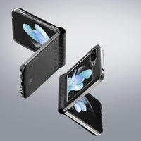 1 x Brand New Case for Samsung Galaxy Z Flip 5 mobile phone case leather and PC anti-scratch protective case ultra thin case for Samsung Z Flip 5 case, black - RRP €10.84