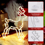 3 x RAW Customer Returns CMYK Small Christmas Decoration Reindeer Illuminated, 82 LED Reindeer Decoration, Christmas Lights Indoor Battery Operated with Timer, Illuminated Reindeer Christmas Decoration Gifts for Indoor Decoration, Warm White - RRP €51.42