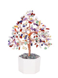 3 x Brand New Jovivi Chakra Crystal Tree Gemstone Tree of Life with Ceramic Base Bonsai Tree Crystal Money Tree Feng Shui Decoration Home Office Ornament - RRP €61.2