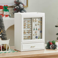 1 x RAW Customer Returns Vlando jewelry storage jewelry cabinet 5 levels, jewelry box with glass lid, jewelry box large, side drawers, vertical jewelry organizer, modern jewelry organizers - RRP €43.99