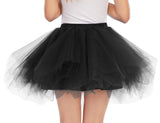 1 x RAW Customer Returns Meetjen women s tutu carnival costume tulle skirt petticoat underskirt hoop skirt ballet tutu dress black L - RRP €19.99