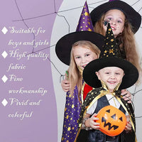 1 x Brand New YeahBoom Witch Cloak, Children s Wizard Cloak, Witch Wizard Cloak, Witch Wizard Cloak, Wizard Cape, Wizard Cape, Wizard Coat Children, Children s Halloween Costume, Wizard Cape Witch Cloak with Hat - RRP €7.04