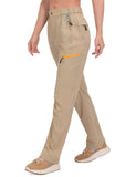 1 x Brand New Mapamyumco Women s Stretch Outdoor Hiking Trousers Cotton Soft Jogger Drawstring Zip Pockets Jogging Bottoms Trekking Hoend and Light Khaki S - RRP €38.3