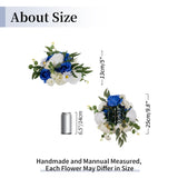 1 x Brand New BLOSMON artificial flowers bouquet flower balls table decoration wedding decoration 10 pieces royal blue white 24 cm artificial roses flower for wedding table decoration flower arrangement artificial for living room decoration - RRP €109.9