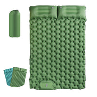 1 x RAW Customer Returns EXLECO Camping Sleeping Pad 2 Persons Self-Inflating Air Mattress Outdoor Camping Mattress with Pillow Sleeping Pad Foldable Ultralight Air Bed Inflatable Camping Mat with Foot Pump for Beach Tent Green - RRP €58.92