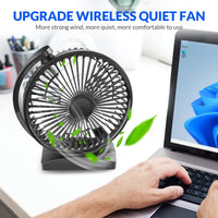 1 x RAW Customer Returns Mini USB table fan, USB fan quiet 3 speeds, small fan usb with 1.5 meter cable, 120 rotation portable USB fan mini desk fan, mini fan for office, home - RRP €9.97