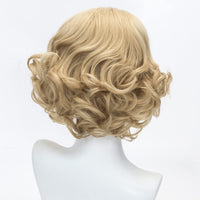 1 x RAW Customer Returns FALAMKA Women Short Black Wig 1920s Vintage Wig Old Lady Wig Curly Wavy Wig Cosplay Costume Party Daily Wear - RRP €17.14