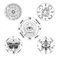 1 x Brand New CREATCABIN Pendulum Board with Crystal Necklace Devil s Eye Moon Phase Wooden Carven Metaphysical Message Board Dowsing Divination Spirit Mat Witchcraft Altar Supplies Kit Wiccan Beginner 7.9inch - RRP €10.55